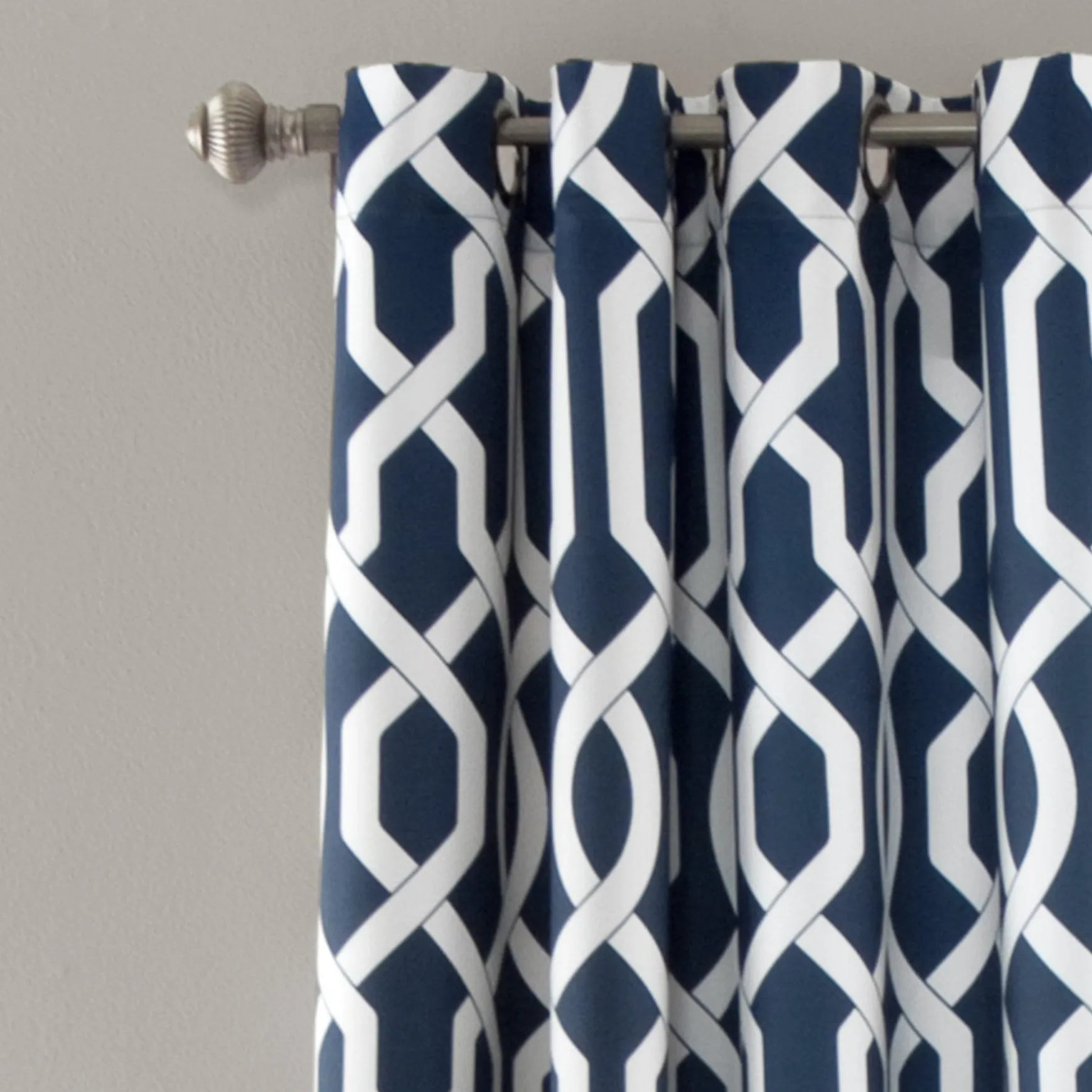 Edward Trellis Light Filtering Window Curtain Panel Set