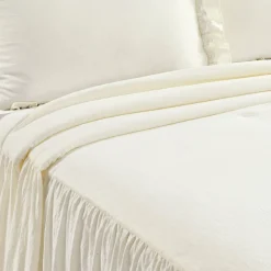 Ella Ruffle Lace 3 Piece Bedspread Set