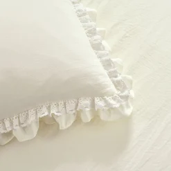 Ella Ruffle Lace 3 Piece Bedspread Set