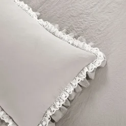Ella Ruffle Lace 3 Piece Bedspread Set
