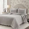 Ella Ruffle Lace 3 Piece Quilt Set