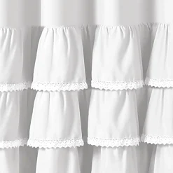 Ella Ruffle Lace Shower Curtain