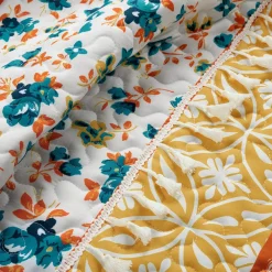 Emily Boho Stripe Reversible 3 Piece Quilt Set