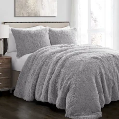 Emma Faux Fur Comforter Set