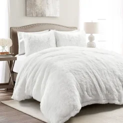 Emma Faux Fur Duvet Cover 3 Piece Set