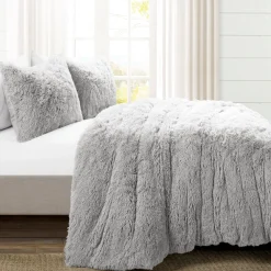 Emma Faux Fur Duvet Cover 3 Piece Set