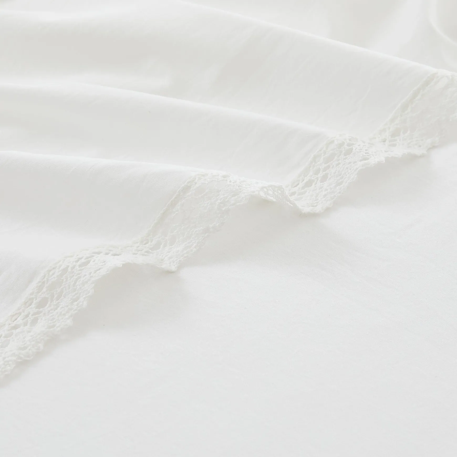 Evelyn Lace Trim Cotton Sheet Set