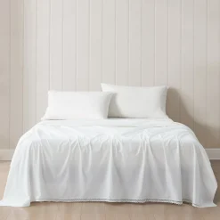 Evelyn Lace Trim Cotton Sheet Set