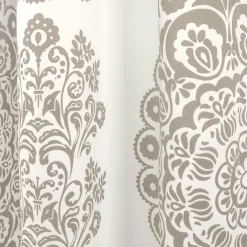 Evelyn Medallion Light Filtering Window Curtain Set