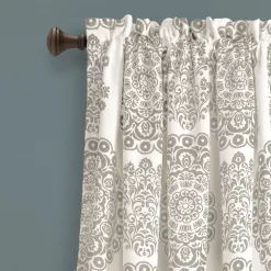 Evelyn Medallion Light Filtering Window Curtain Set