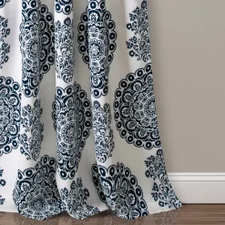 Evelyn Medallion Light Filtering Window Curtain Set