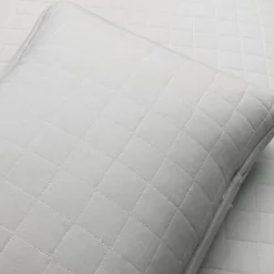 Farmhouse Box Stitch And Stripe Cotton Quilt 3 Piece Set