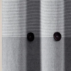 Farmhouse Button Stripe Yarn Dyed Shower Curtain
