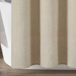 Farmhouse Button Stripe Yarn Dyed Shower Curtain