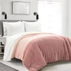 Farmhouse Color Block Ultra Soft Faux Fur Comforter Set