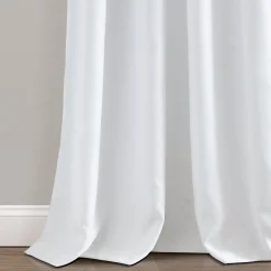 Farmhouse Ginkgo Leaf Light Filtering Window Curtain Panel Set