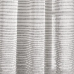 Farmhouse Ombre Stripe Grommet Sheer Window Curtain Panel Set