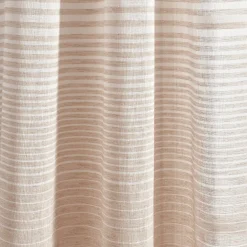 Farmhouse Ombre Stripe Grommet Sheer Window Curtain Panel Set