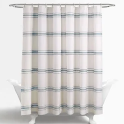Farmhouse Stripe 100% Cotton Shower Curtain