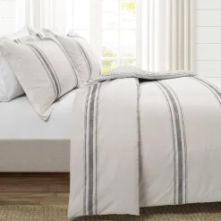 Farmhouse Stripe 100% Cotton Duvet Cover Set