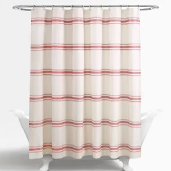 Farmhouse Stripe 100% Cotton Shower Curtain