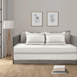 Farmhouse Stripe Cotton Daybed Cover 6 Piece Set