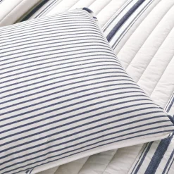Farmhouse Stripe Reversible Cotton Quilt Set