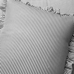 Farmhouse Stripe Reyna Ruffle Reversible Comforter 3 Piece Set