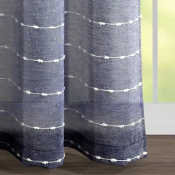 Farmhouse Textured Grommet Sheer Ultra Wide Window Curtain Panel