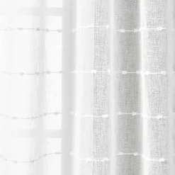 Farmhouse Textured Grommet Sheer Indoor/Outdoor Window Curtain