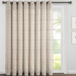 Farmhouse Textured Grommet Sheer Ultra Wide Window Curtain Panel