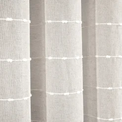 Farmhouse Textured Grommet Sheer Ultra Wide Window Curtain Panel