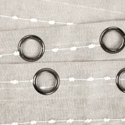 Farmhouse Textured Grommet Sheer Ultra Wide Window Curtain Panel