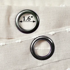 Farmhouse Textured Grommet Sheer Window Curtain Panel Set