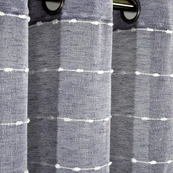 Farmhouse Textured Grommet Sheer Ultra Wide Window Curtain Panel