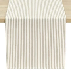 Farmhouse Ticking Stripe Yarn Dyed Table Runner