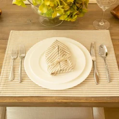 Farmhouse Ticking Stripe Yarn Dyed Napkin 4-Pack Set