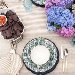 Farmhouse Ticking Stripe Yarn Dyed Table Runner