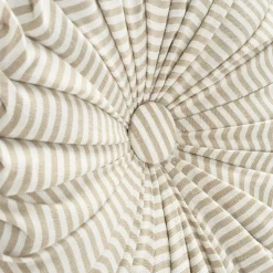 Farmhouse Ticking Stripe Yarn Dyed Pleated Decorative Pillow