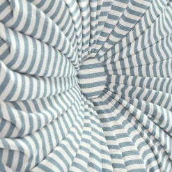 Farmhouse Ticking Stripe Yarn Dyed Pleated Decorative Pillow