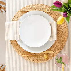 Farmhouse Ticking Stripe Yarn Dyed Napkin 4-Pack Set