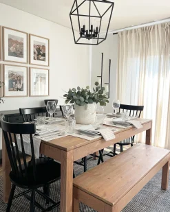 Farmhouse Ticking Stripe Yarn Dyed Table Runner