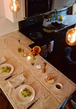 Farmhouse Ticking Stripe Yarn Dyed Placemat 4-Pack Set