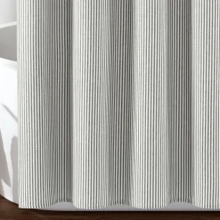 Farmhouse Vintage Stripe Yarn Dyed Recycled Cotton Blend Shower Curtain