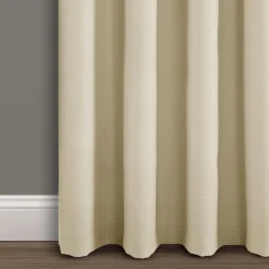 Faux Linen Absolute Blackout Window Curtain Panel