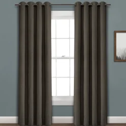 Faux Linen Absolute Blackout Window Curtain Panel