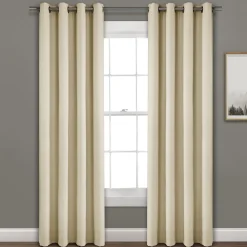 Faux Linen Absolute Blackout Window Curtain Panel