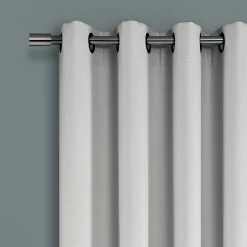 Faux Linen Absolute Blackout Window Curtain Panel