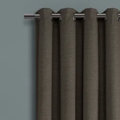 Faux Linen Absolute Blackout Window Curtain Panel