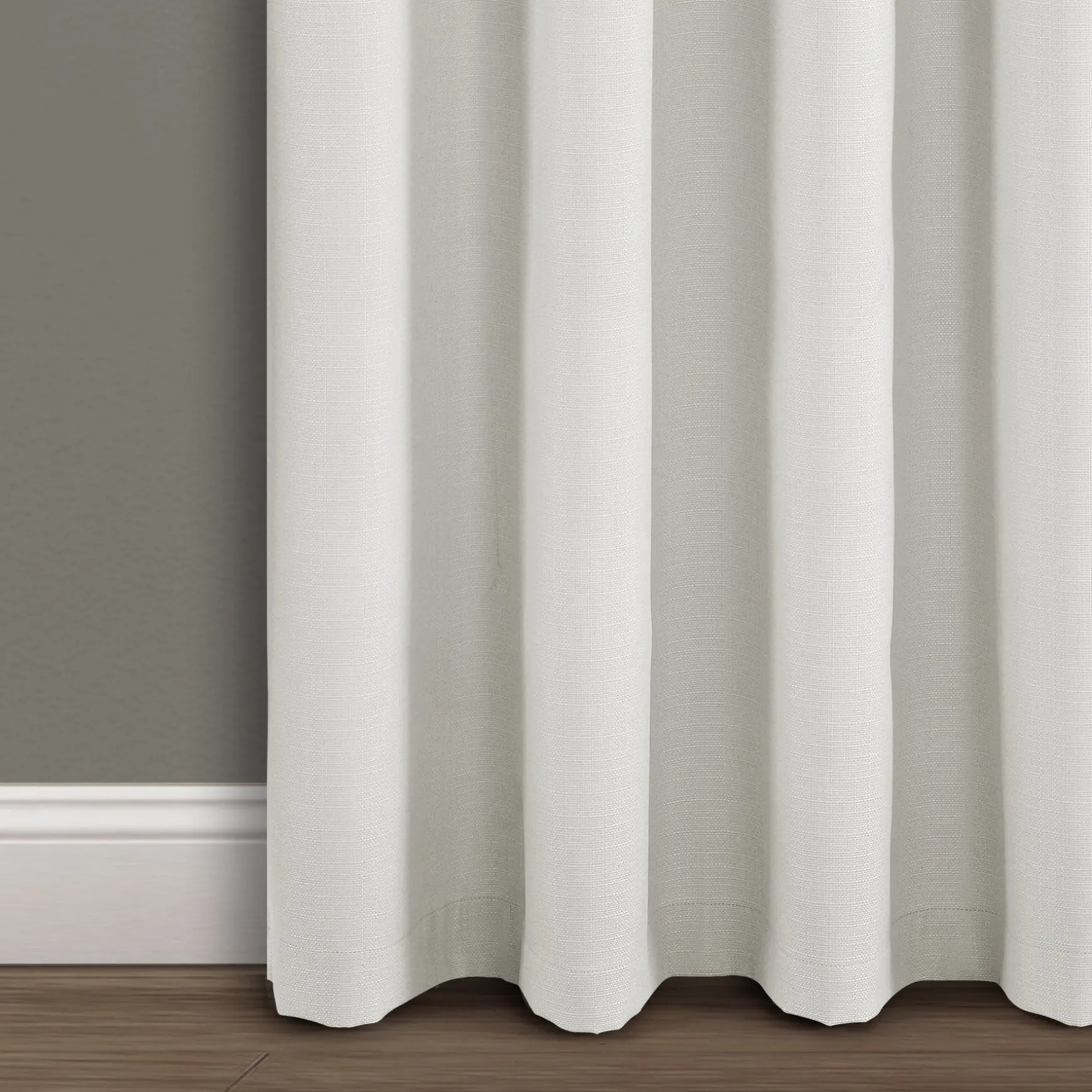 Faux Linen Absolute Blackout Window Curtain Panel